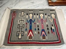 Vintage Navaho Yei Wall Hanging 24 X 29.5 picture