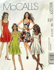 McCall's Misses' Dress Pattern M6027 Size 6-12 UNCUT picture