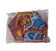 FACTORY SEALED 2026 NATIONAL SCOUT JAMBOREE FAR EAST COUNCIL 200 MADE PATCH SET picture