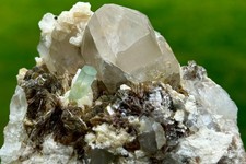 Aquamarine combine Smoky Quartz  crystal specimen mineral From Pakistan picture