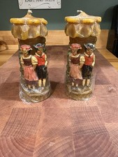 Vintage Gruss Aus Baden Candle Unused w/Traditional German Highlander Theme picture