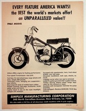 1965 Simplex Sportsman Motorcycle Ad New Orleans Ephemera Magazine Print picture
