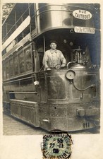 Parisian Streetcar Driver 1908 Old Illustration Photo picture