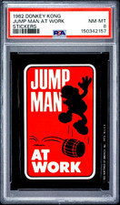 1982 Donkey Kong Sticker Jump Man at Work -Super Mario Silhoutte Rookie PSA 8 picture