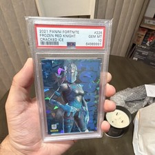 Panini 2021 Fortnite #226 Frozen Red Knight Cracked Ice PSA 10 picture