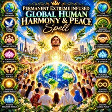 Permanent Extreme Infused Global Human Harmony & Peace Spell  Promote Respectful picture