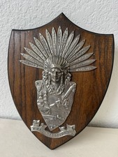 RARE 1940S CAMP MISHAWAKA EVENT AWARDS PLAQUE COIN SILVER NATIVE AMERICAN INDIAN picture