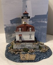 Harbour Lights Esopus Meadows Lighthouse 1999 Resin Boxed #231 670/10,000 Signed picture