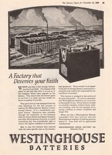 1920 Westinghouse Union Battery Factory Swissvale PA Edmund Davenport Art Vtg Ad picture