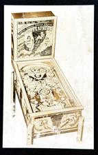 vtg 1949 Genco Three Feathers Pinball Advertising RPPC postcard photo picture