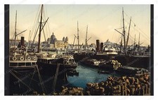 Marseille France Harbor View Standard Postcard COPY RPPC picture
