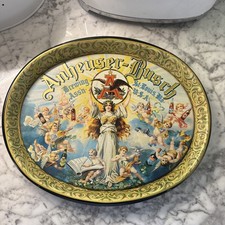 A Vintage Anheuser-Busch Promotional Lithographed Tin Serving Tray. 15 x 12 Inch picture