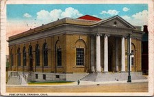 Trinidad Colorado Post Office 1924 Postcard - San Isabel Forest Stamp picture