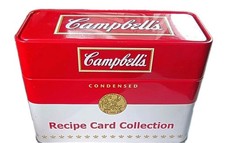 Campbell's Condensed Recipe Card Collection And Tin Holder Super Nice Condition picture