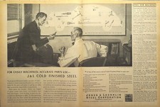 Jones & Laughlin Steel Pittsburgh J & L Cold Finished Car Vintage Print Ad 1946 picture