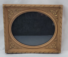Vintage IIC Picture Frame 1973 USA Brown with Gold Accent Ornate Acrylic Carved  picture