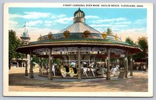 K58/ Cleveland Euclid Beach Amusement Ohio Postcard c1910 Carousel Ride 306 picture