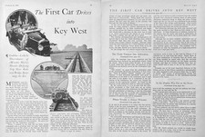 1928 Report First Car Drives To Key West Claude Nolan Kenneth Goodson Railway picture