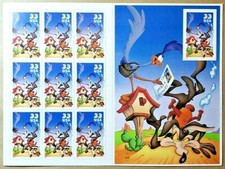 Vintage Road Runner & Wile E. Coyote U.S. Postage Stamps WB Warner Bros Mopar picture