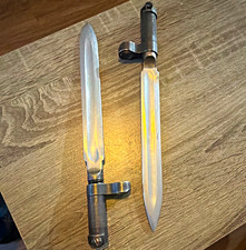 Lot of 2 Military Bayonets w/ Muzzle Ring - Militaria Edged Weapons picture