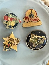 4 Pin Lot 1986 Walt Disney World Epcot Center Captain EO Tomorrow Frontier Land picture