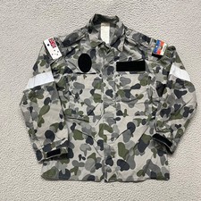 Australian Navy DPNU Auscam Combat Size 95 S Gray Camo Shirt ADFA Patches picture