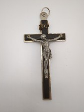 Vintage Ebony France INRI Jesus Crucifix 4 in x 2 in picture