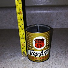 VINTAGE 1950s Phillips 66 Trop Artic Motor Oil Can Mini Sample Coin Bank GasSign picture