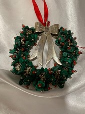 EMILIA LOS CASTILLO STERLING MALACHITE CHRISTMAS WREATH ORNAMENT PENDANT picture