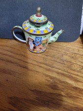 Vintage Kelvin Chen Enamel Cats Teapot picture