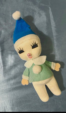 VINTAGE CHRISTMAS FLOCKED FOAM SNOWBABY SNOWMAN DECORATION PIXIE ELF JAPAN 1960s picture