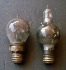 2 ANTIQUE GE/TUNGAR RECTIFIER TUBE VALVE #195528: UNTESTED; FILAMENTS ARE INTACT picture