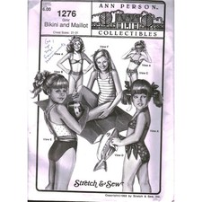 Vintage Ann Person Stretch Sew 1276 Girls Bikini Maillot Pattern 21-31