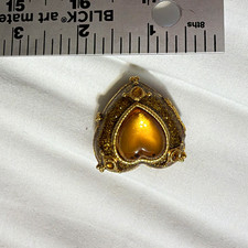 Vintage Mike and Ally Enamel Heart Shaped Trinket Box picture