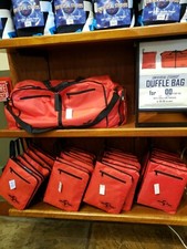 NEW RARE Universal Studios Red travel gym bag Packable Foldable Duffle Logo Bag picture