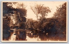 Antique RPPC Scenic River Landscape Posted 1911 Real Photo Postcard picture