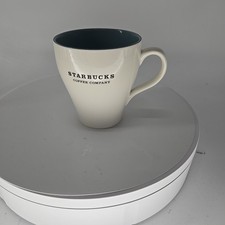 STARBUCKS 2007 - Ceramic White Coffee Mug Cup Blue Interior 13 FL OZ picture