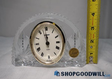 VINTAGE 1995 Staiger Germany & Cristal D' Argue France 24% Lead Crystal Clock picture