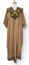 VNTG 50’s CAMP FIRE GIRLS Fringe Beaded Ceremony Dress, W/Book & Beaded Headband picture
