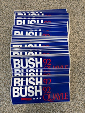 NEW 1992 George Bush Dan Quayle Bumper Stickers (LOT OF 44) picture