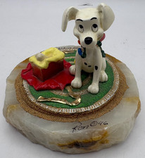 Vintage Ron Lee 1996 Disney 101 Dalmations Puppy Holiday Box Figurine Onyx Base  picture