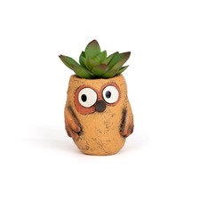 Rusty the Brown Owl ~ Blob House Planter picture