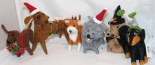 AS IS Primitives by Kathy Felt DOG Critter Lot 6 Holiday Christmas Halloween picture