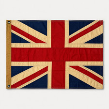 Union Jack Flag Vintage style Sewn Stitched Cotton England 1.5x2ft 2x3ft 3x5ft picture