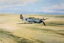 Desert Warrior by Robert Taylor art print signed by Four Luftwaffe Desert Aces picture