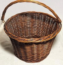 Vintage handled wicker basket, 11 inches wide picture