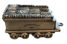 Coin Bank Wood Tender Springfield Mo. Die Cast Metal Train Car picture