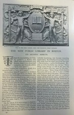 1895 New Boston Public Library illustrated picture