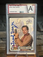 Fred Dryer Auto - 1994 Ted Williams Co Hollywood Miniatures #HM1 - Authenticated picture