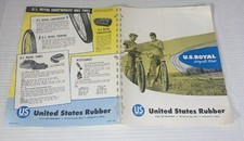 VTG 1958 US Royal Bicycle Rubber Tires Prod Line Catalog Spec Sheet Indiana Prop picture